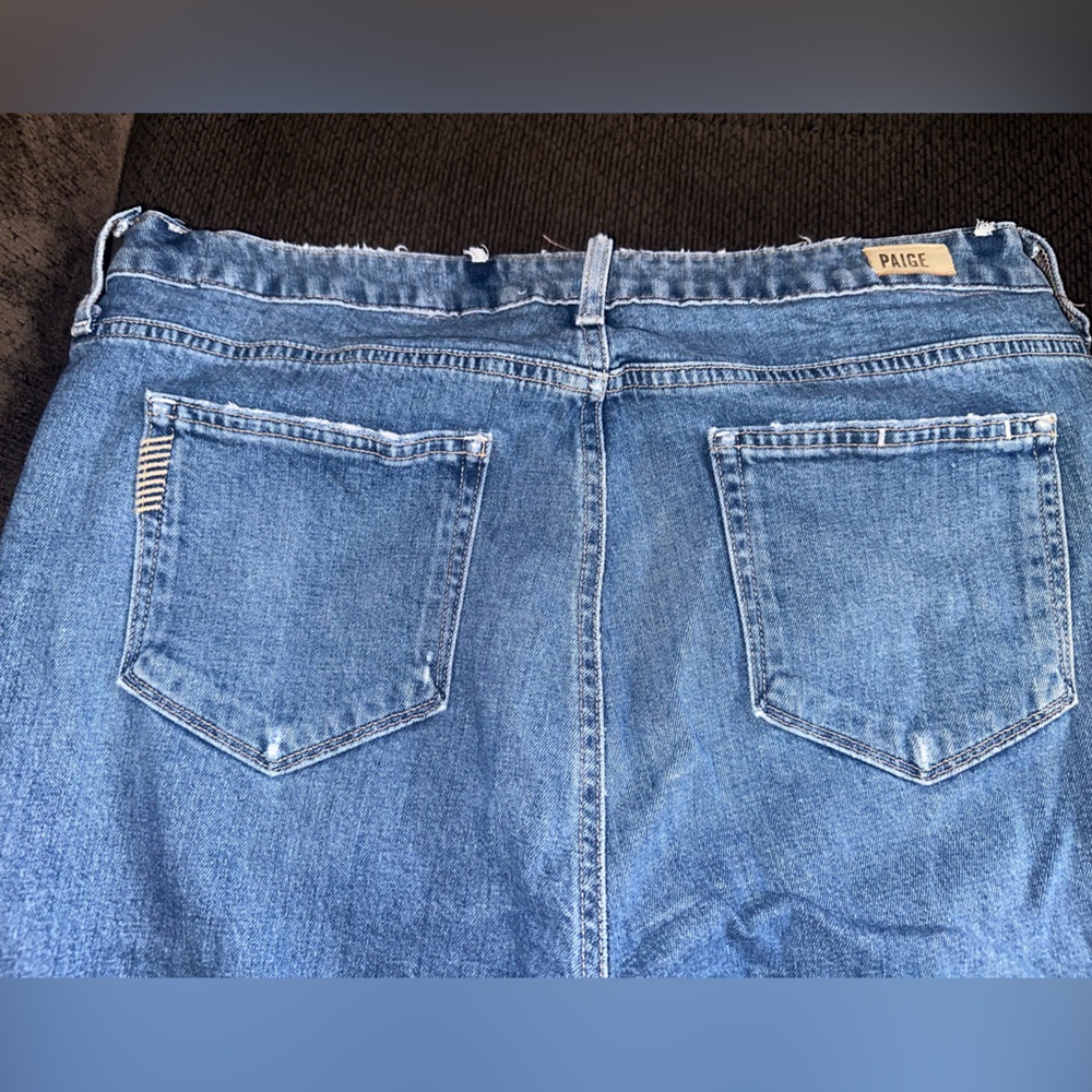 Womens Paige Straight leg light blue denim Jeans pants size 34 - Picture 7 of 8